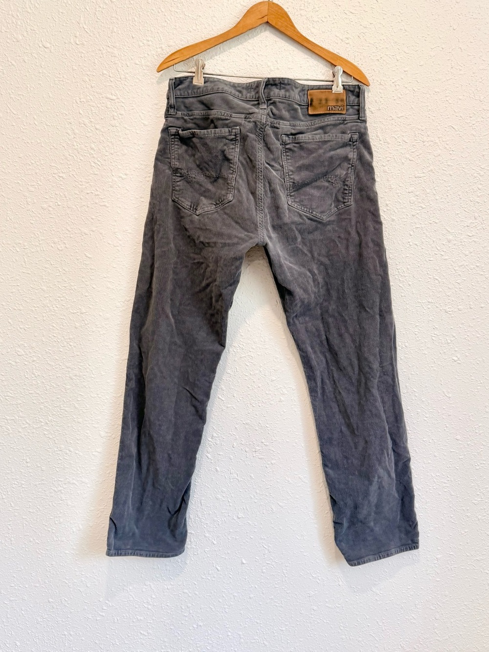 Mavi Zach gray corduroy pants men’s 34 x 32